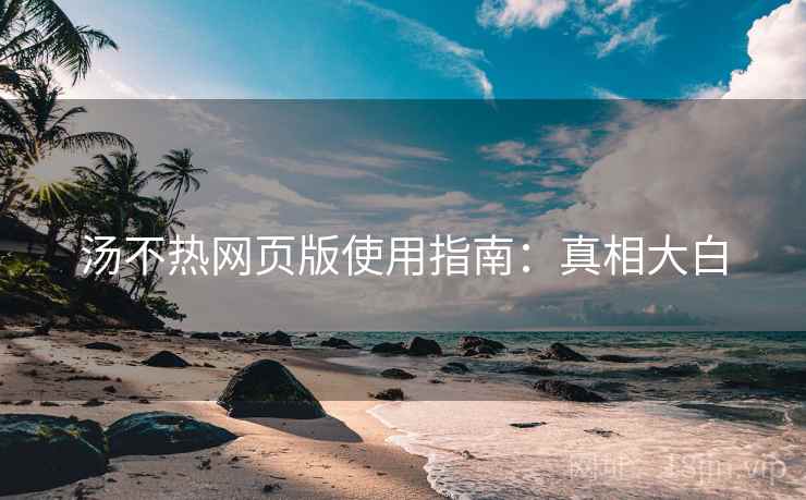 汤不热网页版使用指南：真相大白